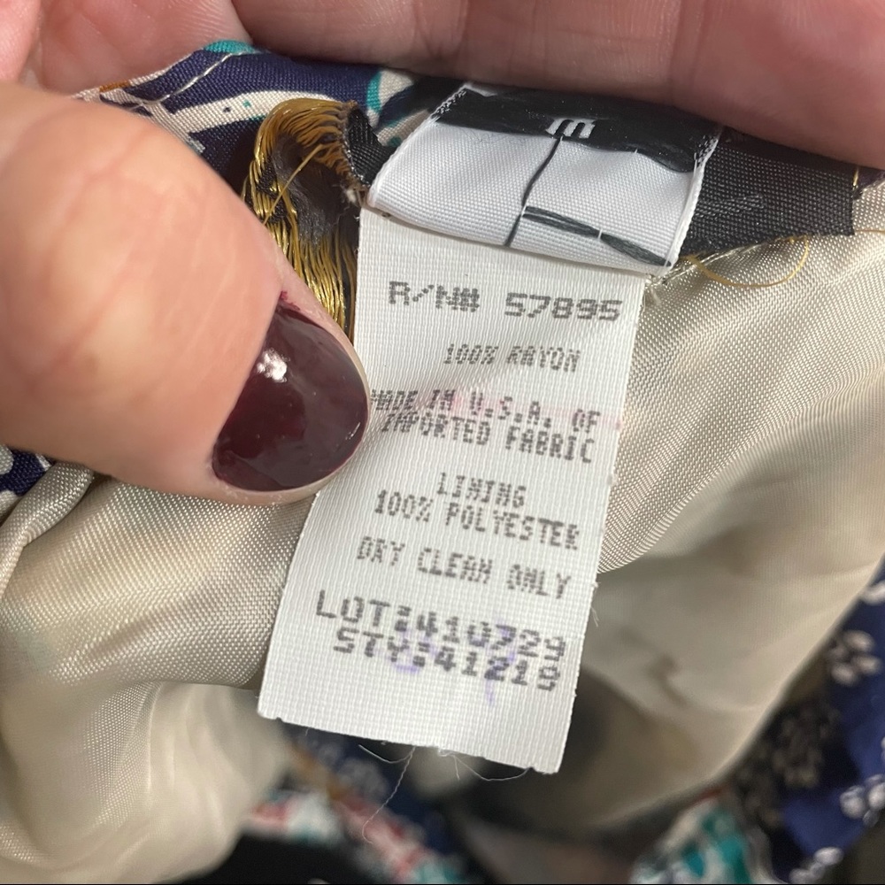 Requirements Colorful Patchwork Print Blazer Sz 10 - image 8